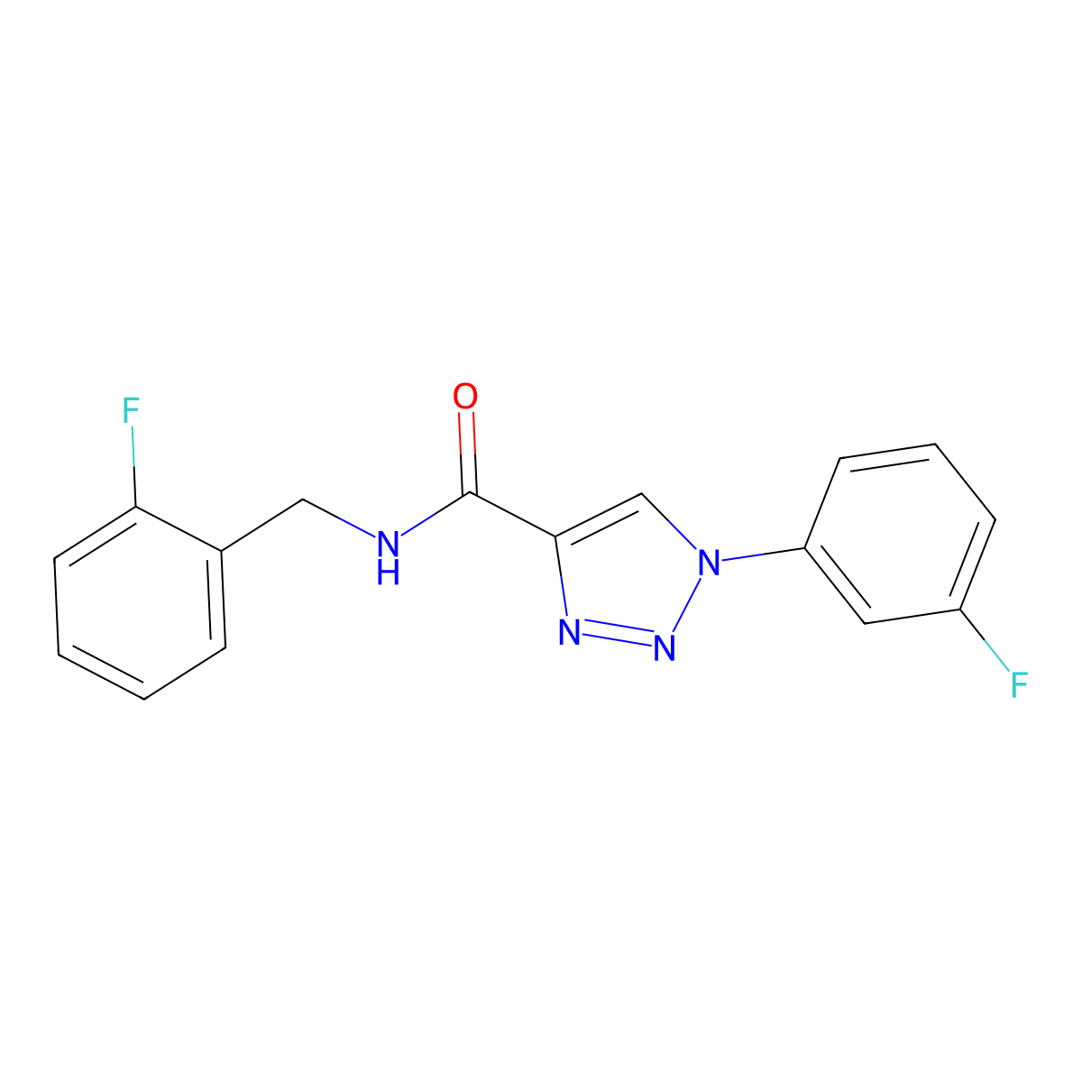 N-(2-fluorobenzyl)-1-(3-fluorophenyl)-1H-1,2,3-triazole-4-carboxamide molecular structure, CAS 1226430-25-6