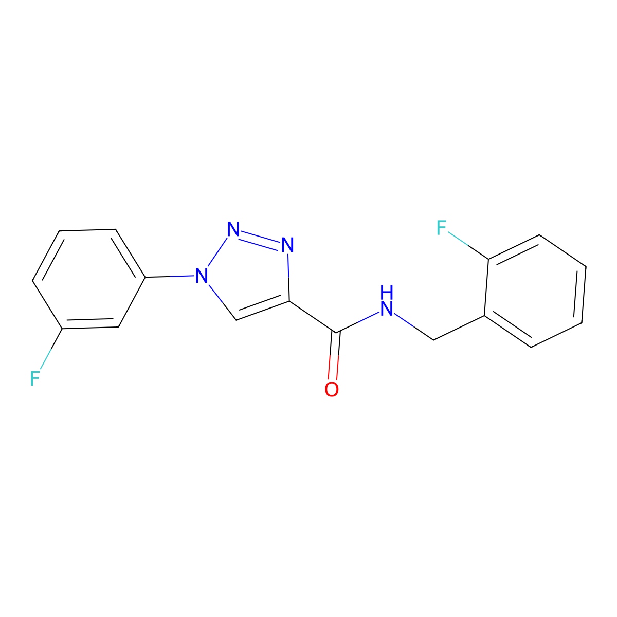 N-(2-fluorobenzyl)-1-(3-fluorophenyl)-1H-1,2,3-triazole-4-carboxamide molecular structure, CAS 1226430-25-6