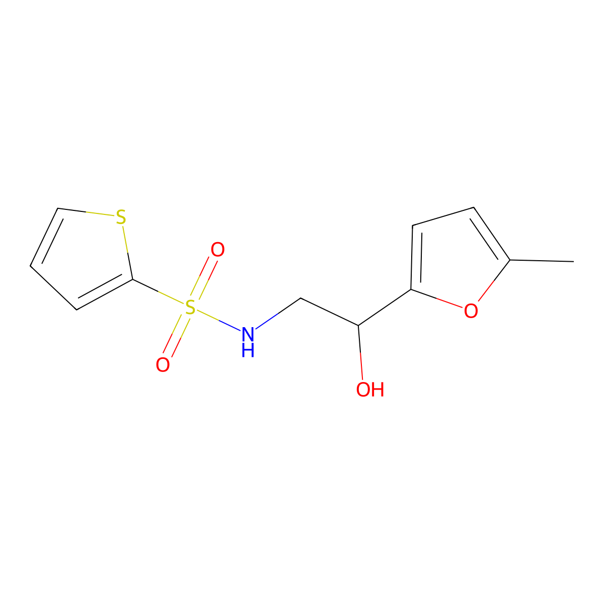 N-[2-hydroxy-2-(5-methylfuran-2-yl)ethyl]thiophene-2-sulfonamide molecular structure, CAS 1226430-53-0