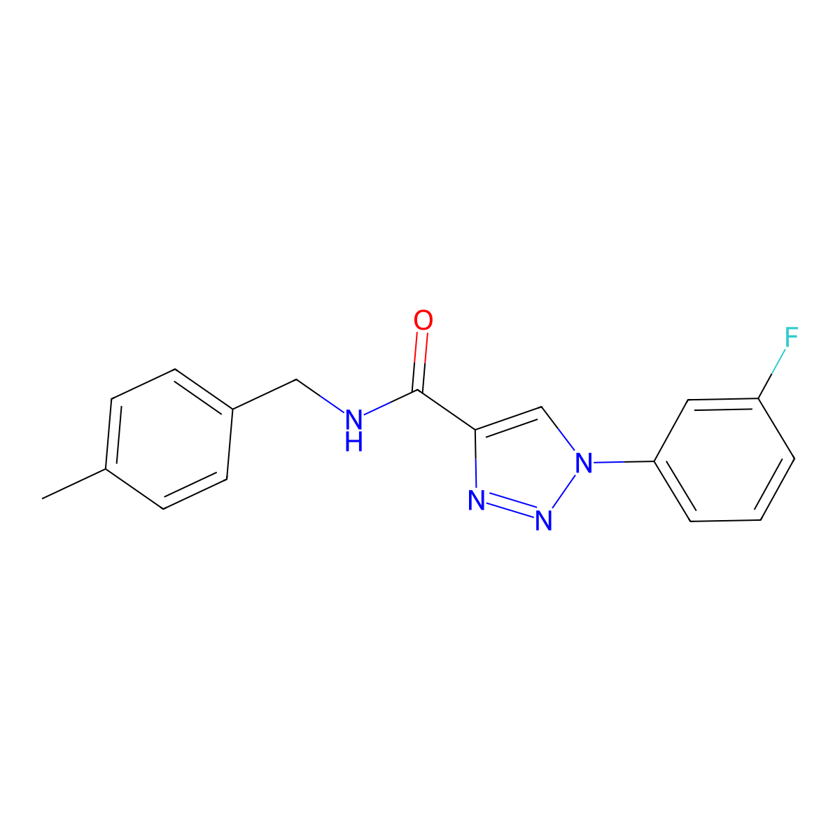 1-(3-fluorophenyl)-N-(4-methylbenzyl)-1H-1,2,3-triazole-4-carboxamide molecular structure, CAS 1226432-52-5