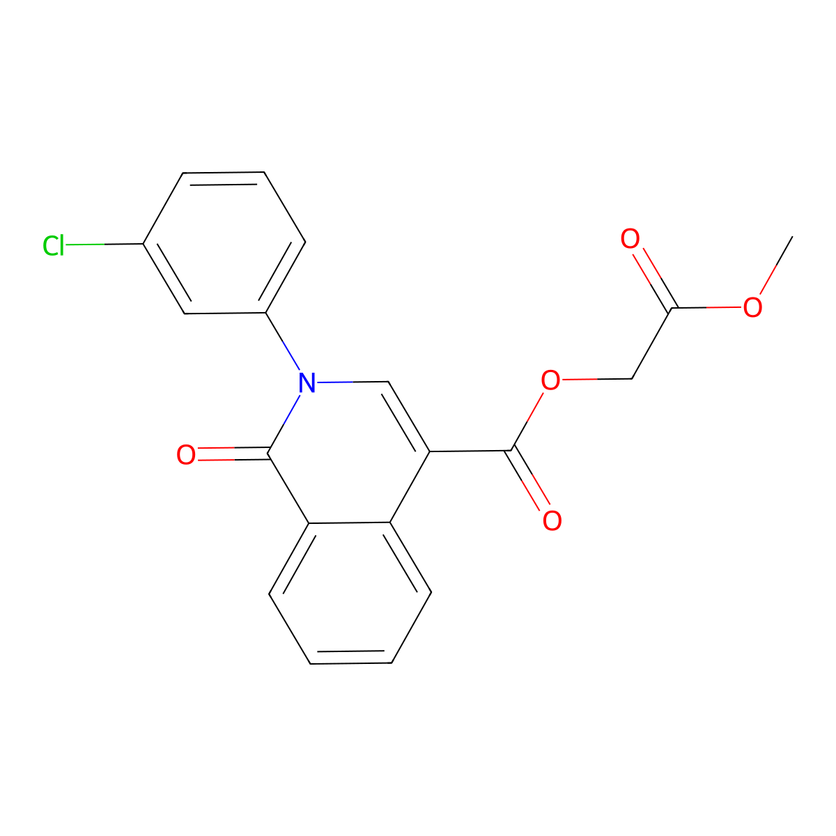 2-Methoxy-2-oxoethyl 2-(3-chlorophenyl)-1-oxo-1,2-dihydroisoquinoline-4-carboxylate molecular structure, CAS 1226432-71-8