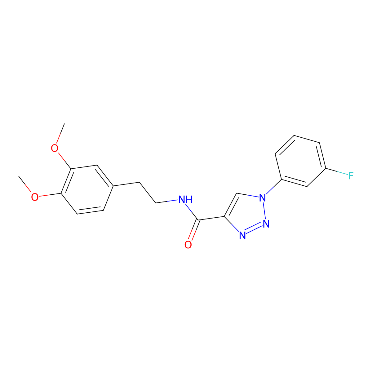 N-[2-(3,4-dimethoxyphenyl)ethyl]-1-(3-fluorophenyl)-1H-1,2,3-triazole-4-carboxamide molecular structure, CAS 1226432-93-4