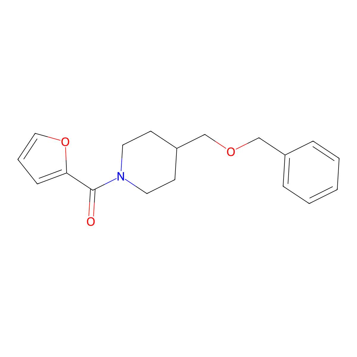 (4-((Benzyloxy)methyl)piperidin-1-yl)(furan-2-yl)methanone molecular structure, CAS 1226433-02-8