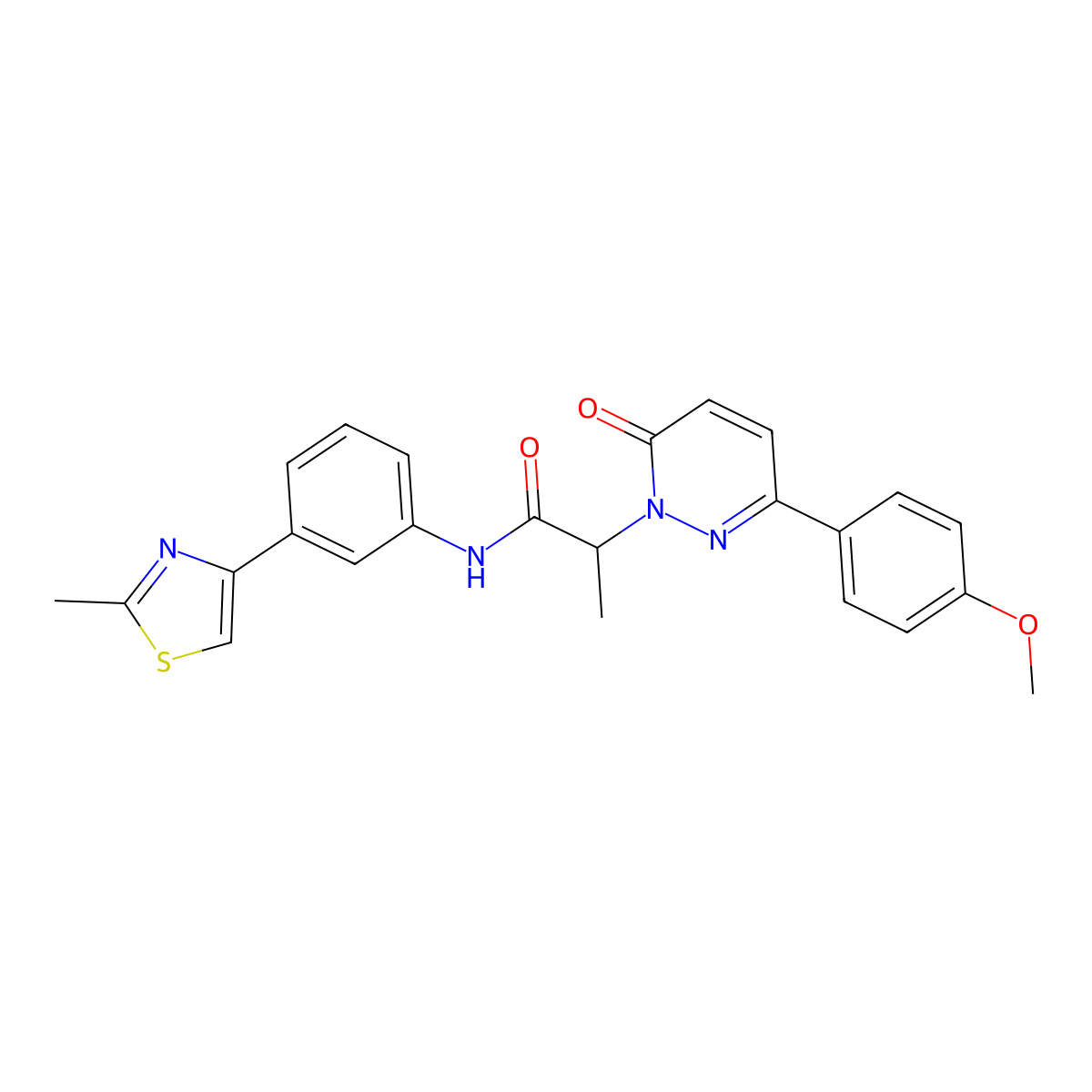 2-(3-(4-methoxyphenyl)-6-oxopyridazin-1(6H)-yl)-N-(3-(2-methylthiazol-4-yl)phenyl)propanamide molecular structure, CAS 1226433-20-0