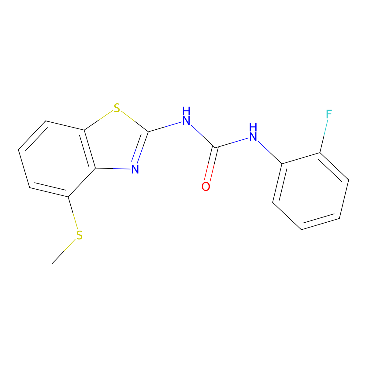 1-(2-Fluorophenyl)-3-(4-(methylthio)benzo[d]thiazol-2-yl)urea molecular structure, CAS 1226433-55-1