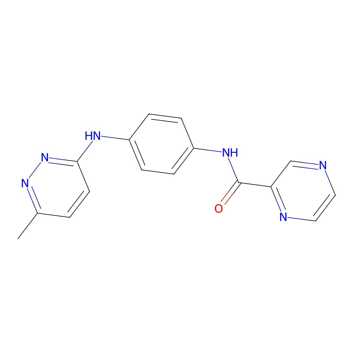 N-{4-[(6-methylpyridazin-3-yl)amino]phenyl}pyrazine-2-carboxamide molecular structure, CAS 1226434-09-8