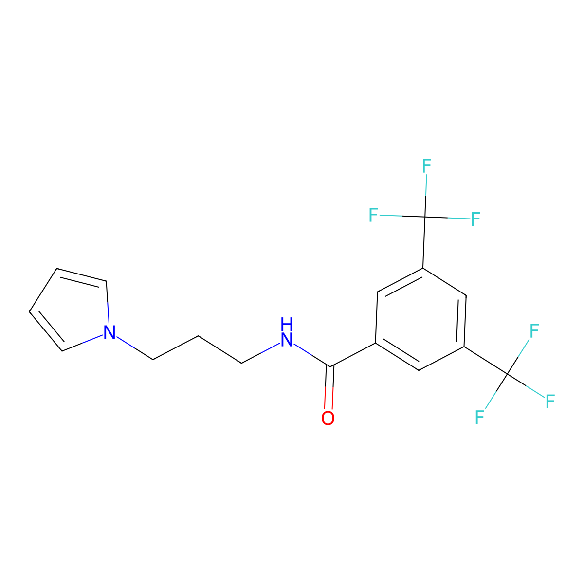 N-[3-(1H-pyrrol-1-yl)propyl]-3,5-bis(trifluoromethyl)benzamide molecular structure, CAS 1226435-35-3