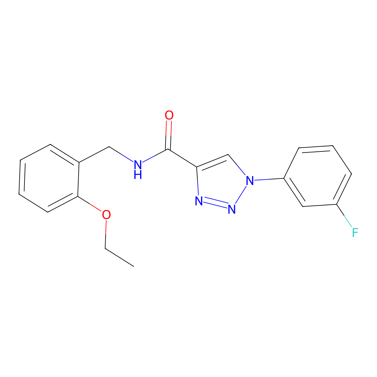 N-(2-ethoxybenzyl)-1-(3-fluorophenyl)-1H-1,2,3-triazole-4-carboxamide molecular structure, CAS 1226435-76-2