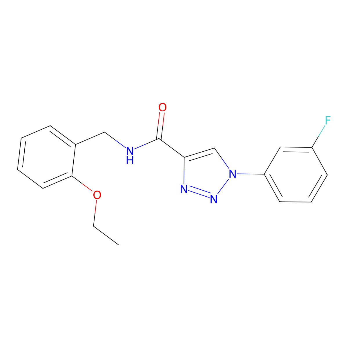 N-(2-ethoxybenzyl)-1-(3-fluorophenyl)-1H-1,2,3-triazole-4-carboxamide molecular structure, CAS 1226435-76-2