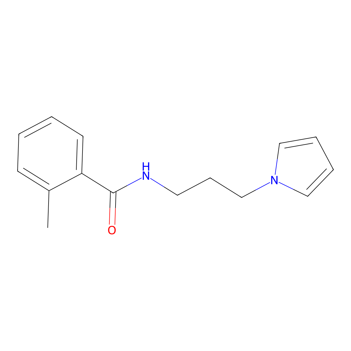 N-(3-(1H-pyrrol-1-yl)propyl)-2-methylbenzamide molecular structure, CAS 1226436-34-5