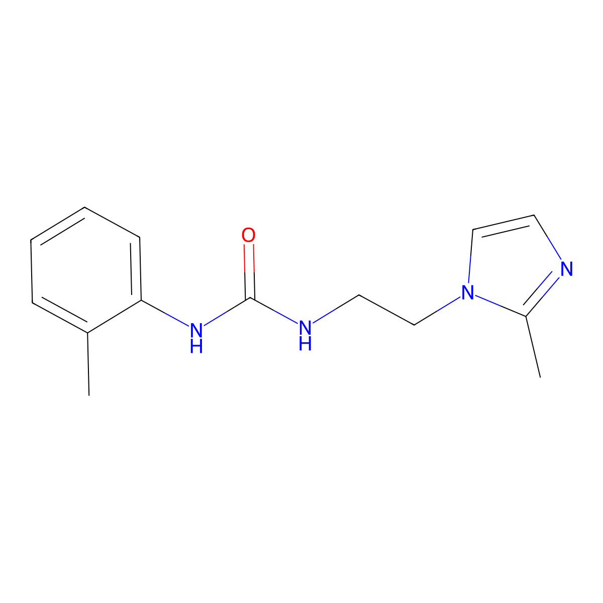 1-(2-(2-methyl-1H-imidazol-1-yl)ethyl)-3-(o-tolyl)urea molecular structure, CAS 1226437-00-8