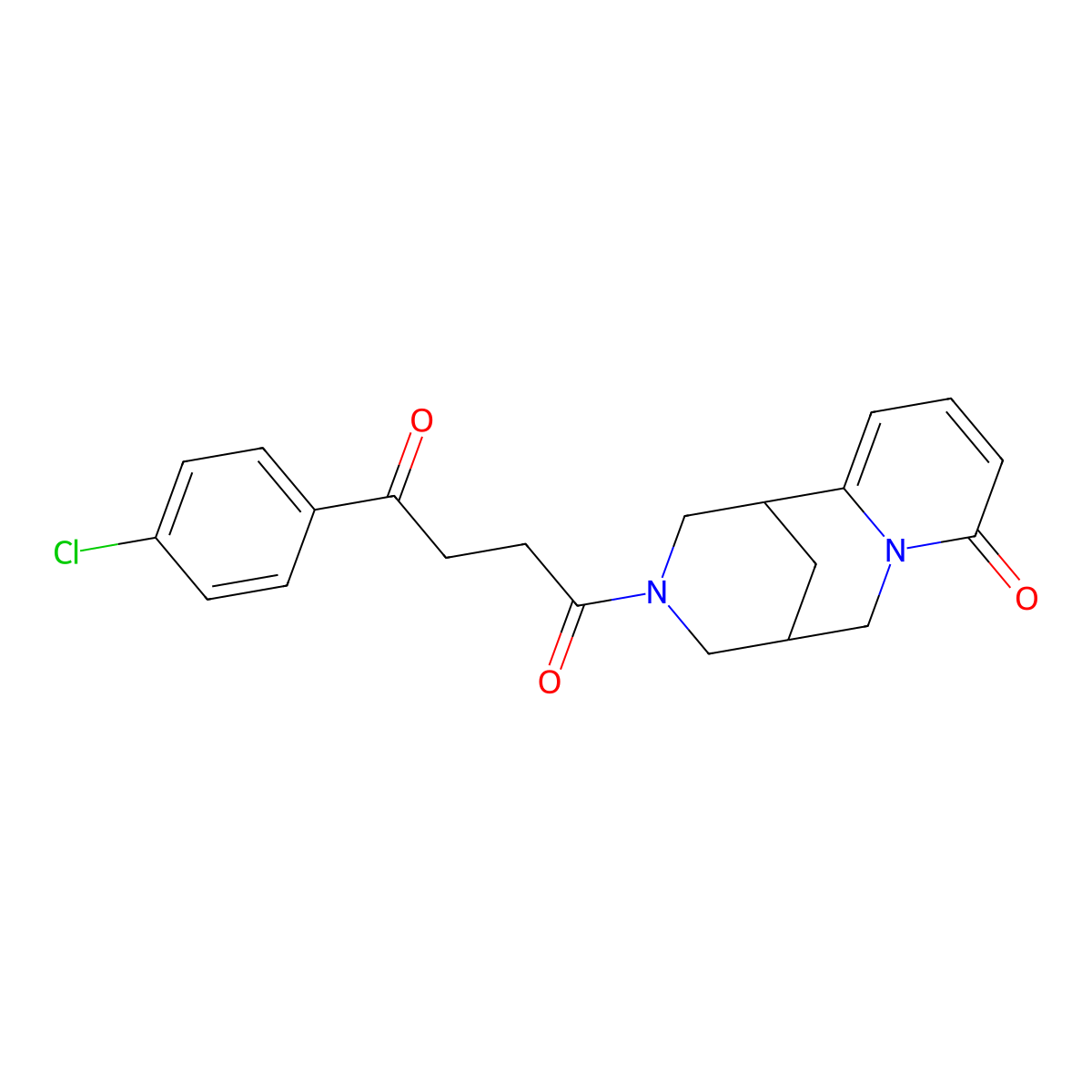 1-(4-chlorophenyl)-4-(8-oxo-5,6-dihydro-1H-1,5-methanopyrido[1,2-a][1,5]diazocin-3(2H,4H,8H)-yl)butane-1,4-dione molecular structure, CAS 1226437-16-6