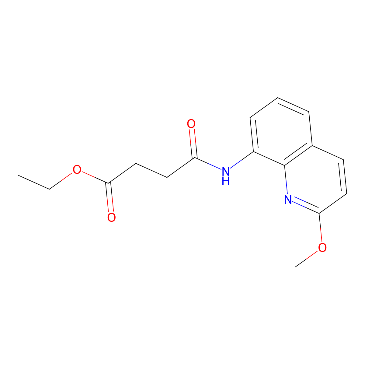 Ethyl 4-((2-methoxyquinolin-8-yl)amino)-4-oxobutanoate molecular structure, CAS 1226437-39-3