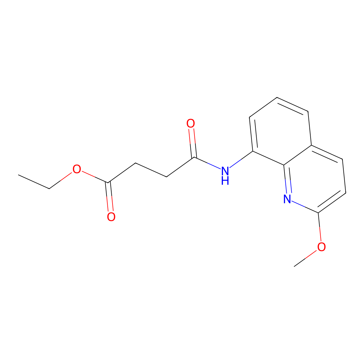 Ethyl 4-((2-methoxyquinolin-8-yl)amino)-4-oxobutanoate molecular structure, CAS 1226437-39-3