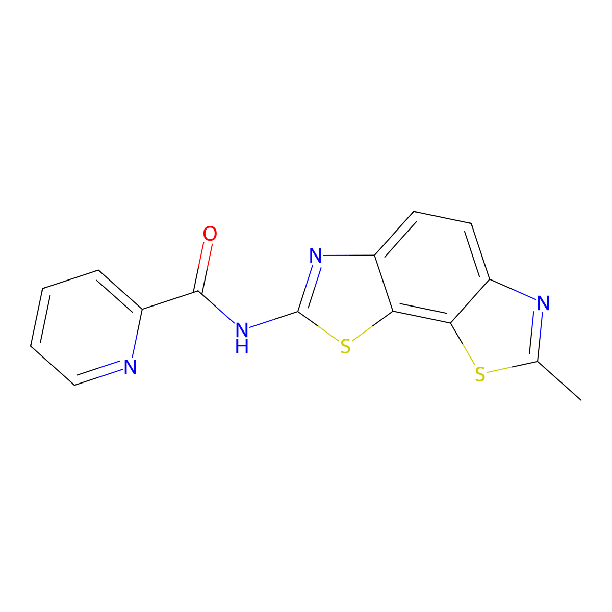 N-(7-methylbenzo[1,2-d:4,3-d']bis(thiazole)-2-yl)picolinamide molecular structure, CAS 1226437-74-6