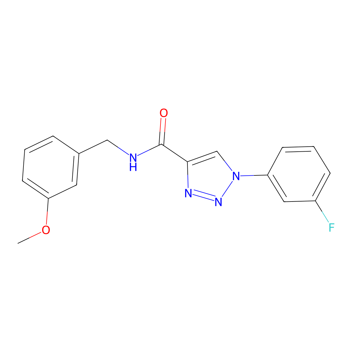 1-(3-fluorophenyl)-N-(3-methoxybenzyl)-1H-1,2,3-triazole-4-carboxamide molecular structure, CAS 1226437-88-2