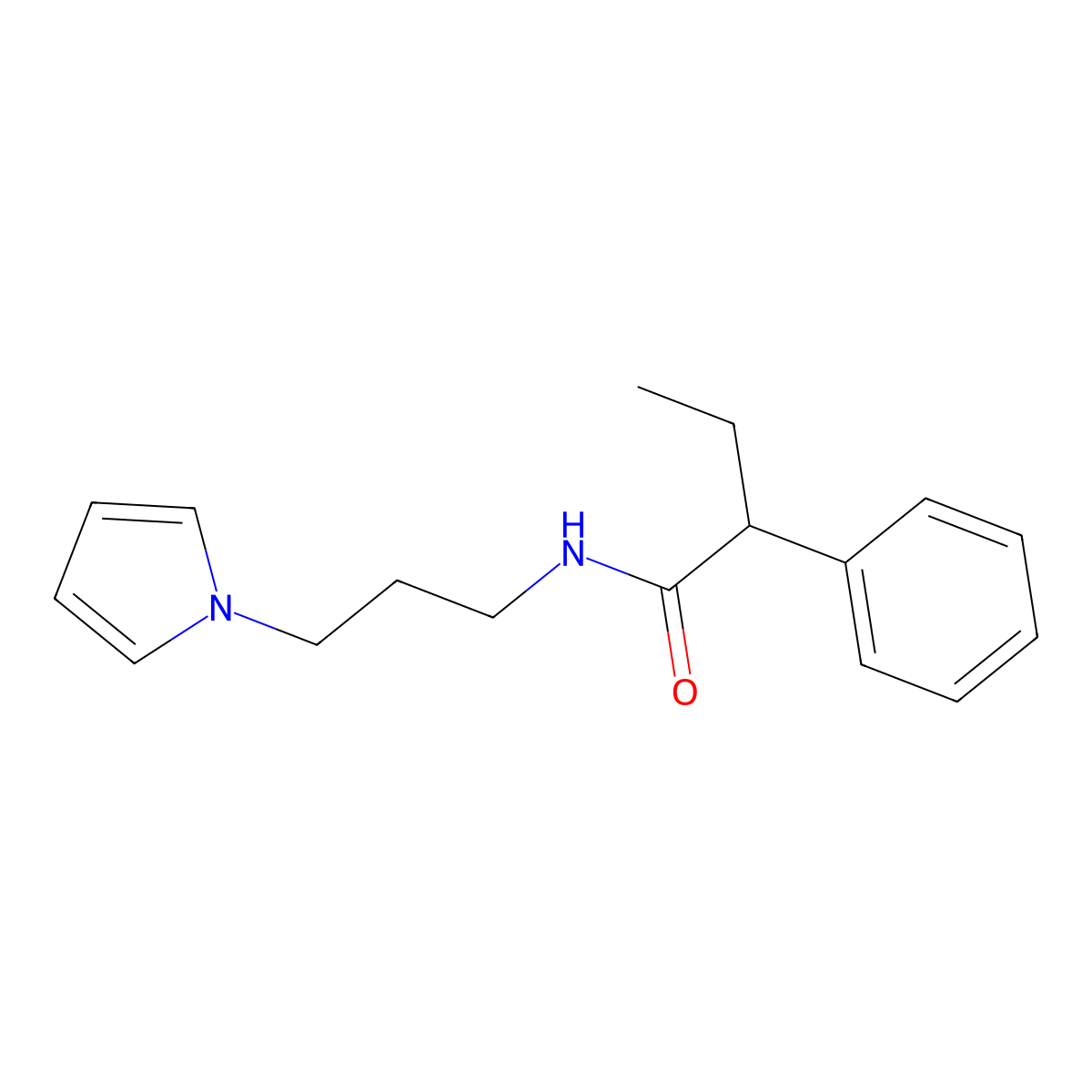 N-(3-(1H-pyrrol-1-yl)propyl)-2-phenylbutanamide molecular structure, CAS 1226438-17-0