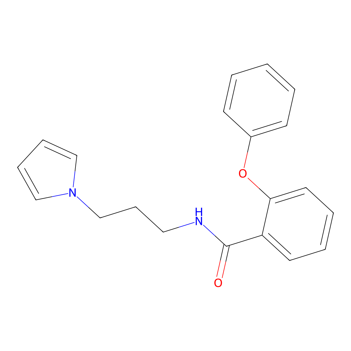 N-(3-(1H-pyrrol-1-yl)propyl)-2-phenoxybenzamide molecular structure, CAS 1226438-44-3