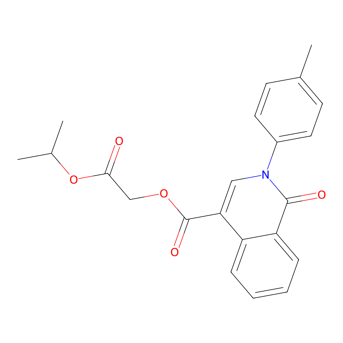 2-Isopropoxy-2-oxoethyl 1-oxo-2-(p-tolyl)-1,2-dihydroisoquinoline-4-carboxylate molecular structure, CAS 1226438-58-9
