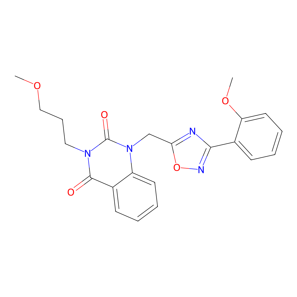 1-((3-(2-methoxyphenyl)-1,2,4-oxadiazol-5-yl)methyl)-3-(3-methoxypropyl)quinazoline-2,4(1H,3H)-dione molecular structure, CAS 1226438-68-1