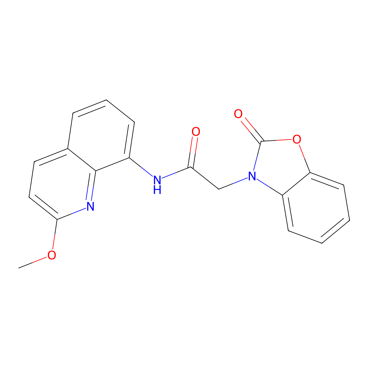 N-(2-methoxyquinolin-8-yl)-2-(2-oxobenzo[d]oxazol-3(2H)-yl)acetamide molecular structure, CAS 1226438-85-2
