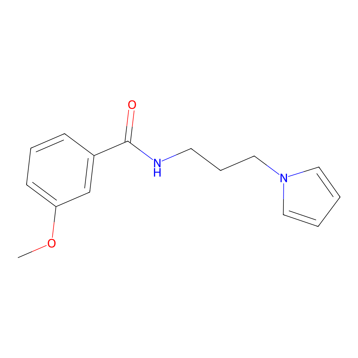 N-(3-(1H-pyrrol-1-yl)propyl)-3-methoxybenzamide molecular structure, CAS 1226438-92-1