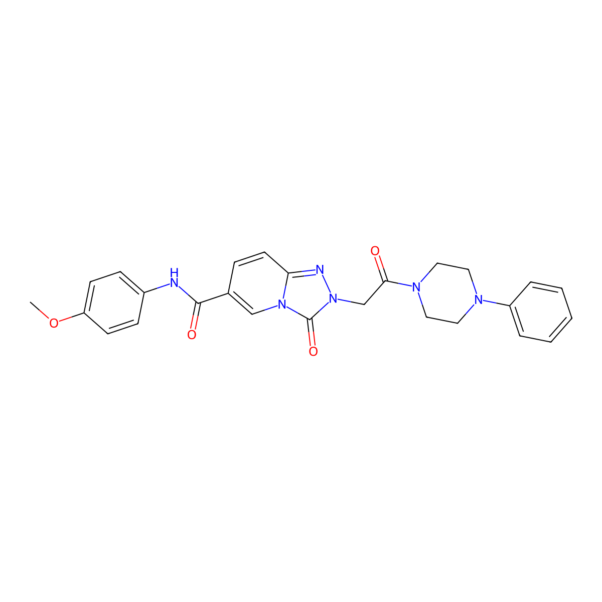 N-(4-methoxyphenyl)-3-oxo-2-[2-oxo-2-(4-phenylpiperazin-1-yl)ethyl]-2H,3H-[1,2,4]triazolo[4,3-a]pyridine-6-carboxamide molecular structure, CAS 1226439-57-1