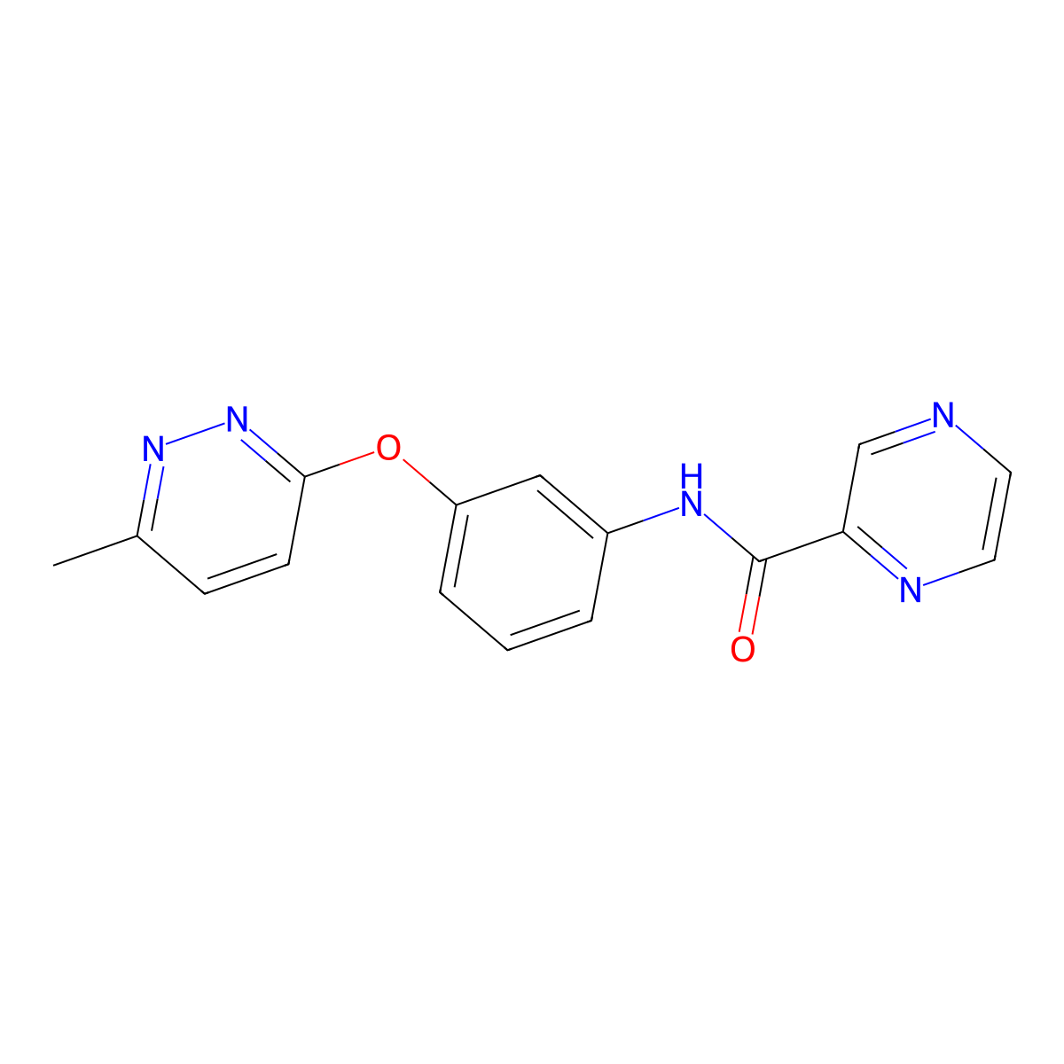 N-{3-[(6-methylpyridazin-3-yl)oxy]phenyl}pyrazine-2-carboxamide molecular structure, CAS 1226439-72-0