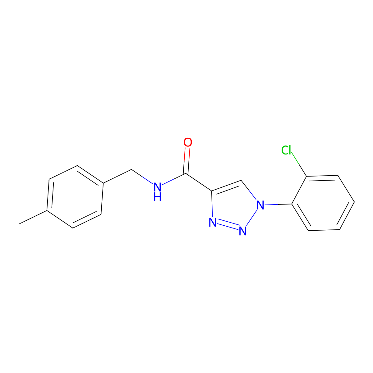 1-(2-chlorophenyl)-N-(4-methylbenzyl)-1H-1,2,3-triazole-4-carboxamide molecular structure, CAS 1226440-66-9