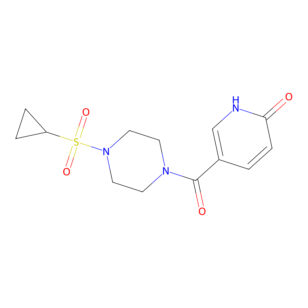 5-(4-(cyclopropylsulfonyl)piperazine-1-carbonyl)pyridin-2(1H)-one molecular structure, CAS 1226441-00-4