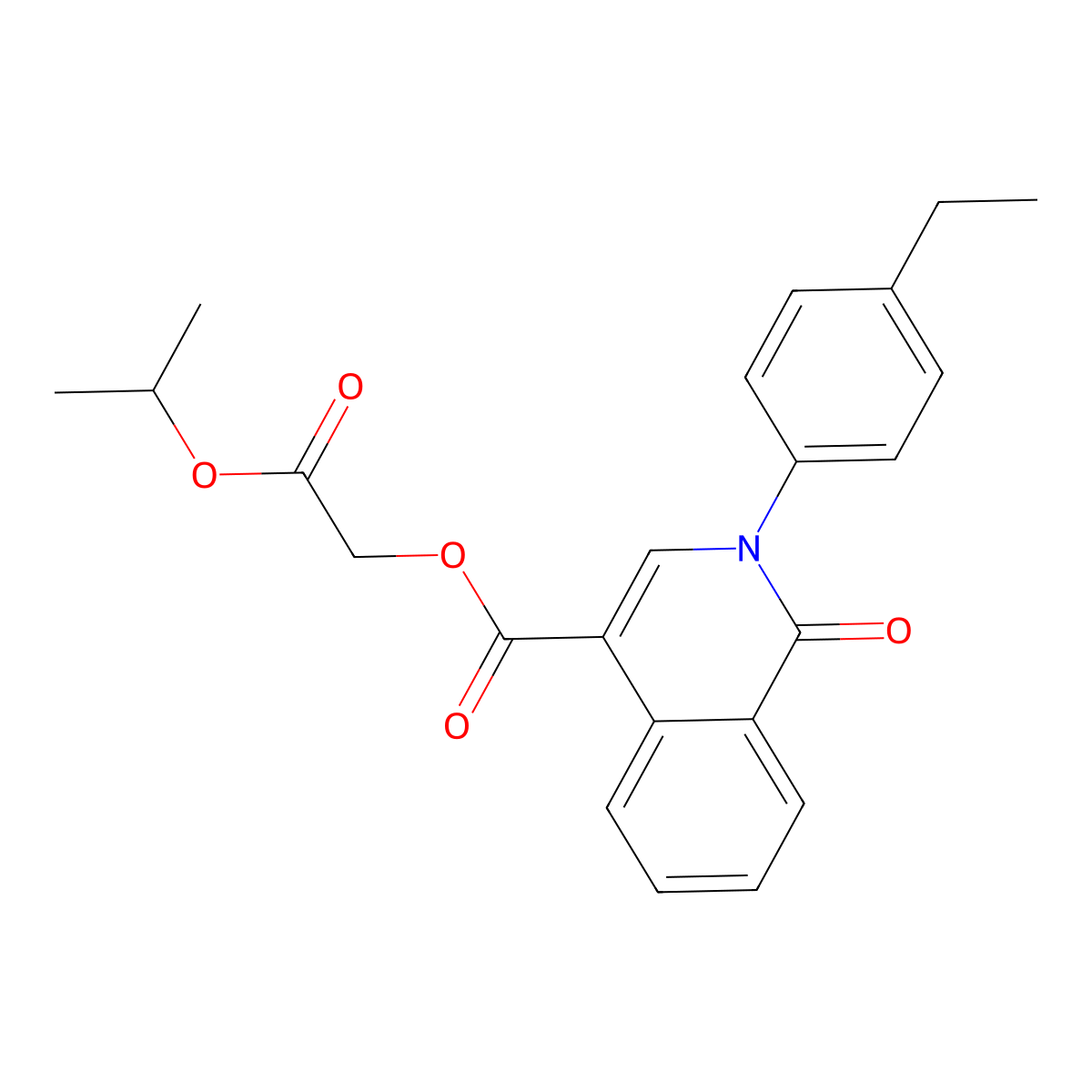 2-Oxo-2-(propan-2-yloxy)ethyl 2-(4-ethylphenyl)-1-oxo-1,2-dihydroisoquinoline-4-carboxylate molecular structure, CAS 1226441-18-4
