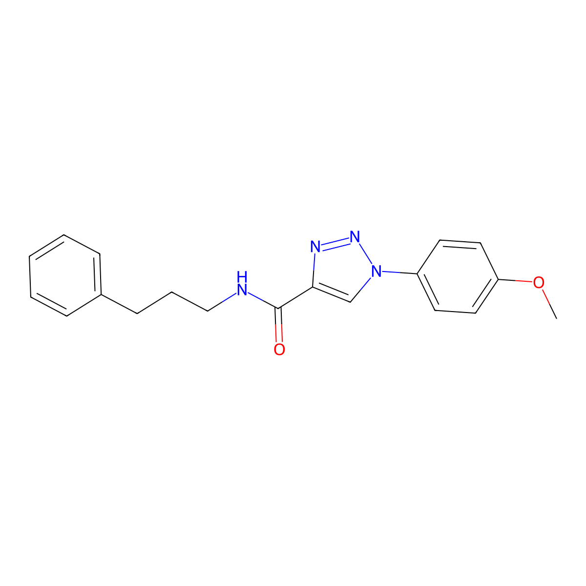 1-(4-methoxyphenyl)-N-(3-phenylpropyl)-1H-1,2,3-triazole-4-carboxamide molecular structure, CAS 1226441-25-3