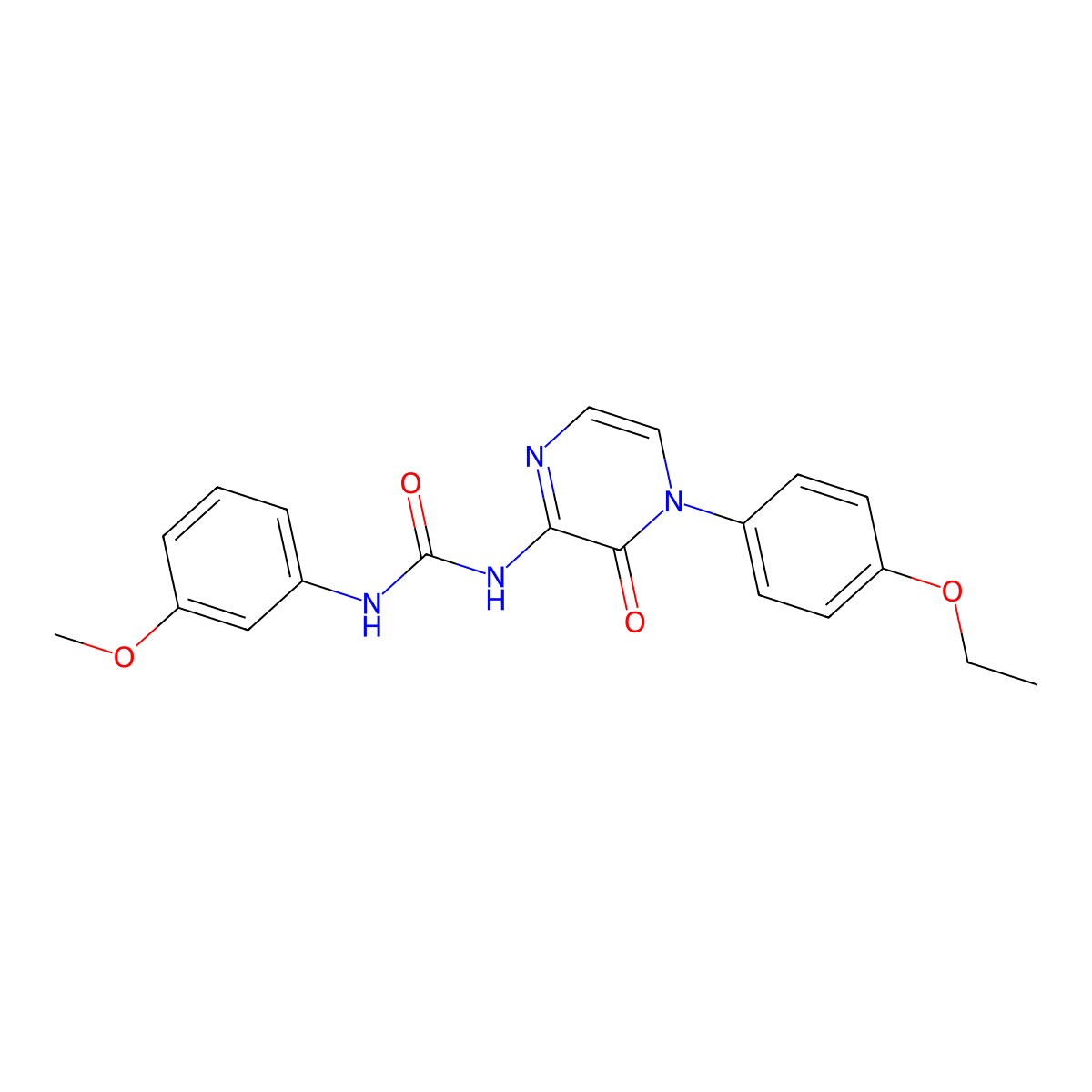 1-(4-(4-Ethoxyphenyl)-3-oxo-3,4-dihydropyrazin-2-yl)-3-(3-methoxyphenyl)urea molecular structure, CAS 1226441-34-4