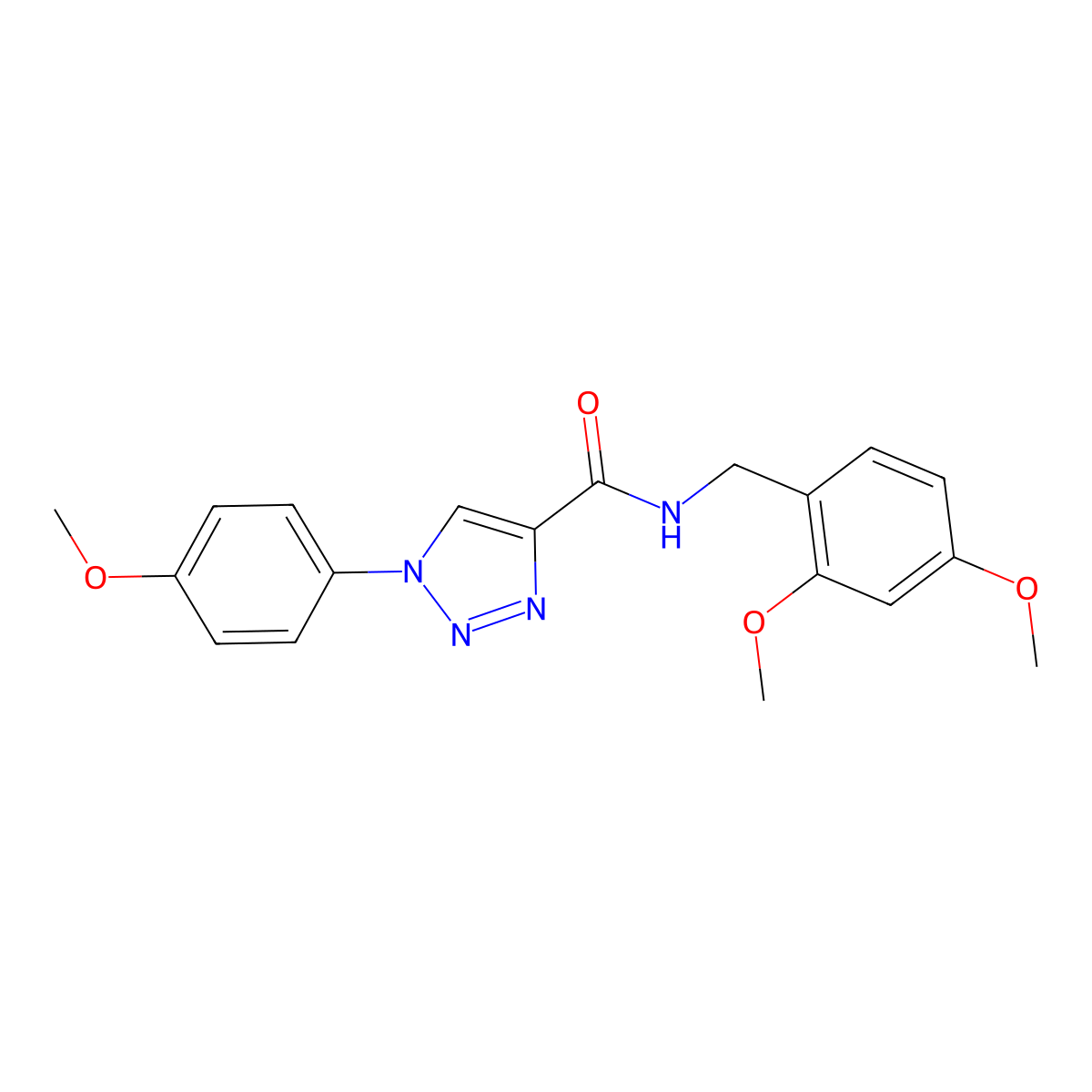 N-(2,4-dimethoxybenzyl)-1-(4-methoxyphenyl)-1H-1,2,3-triazole-4-carboxamide molecular structure, CAS 1226441-54-8