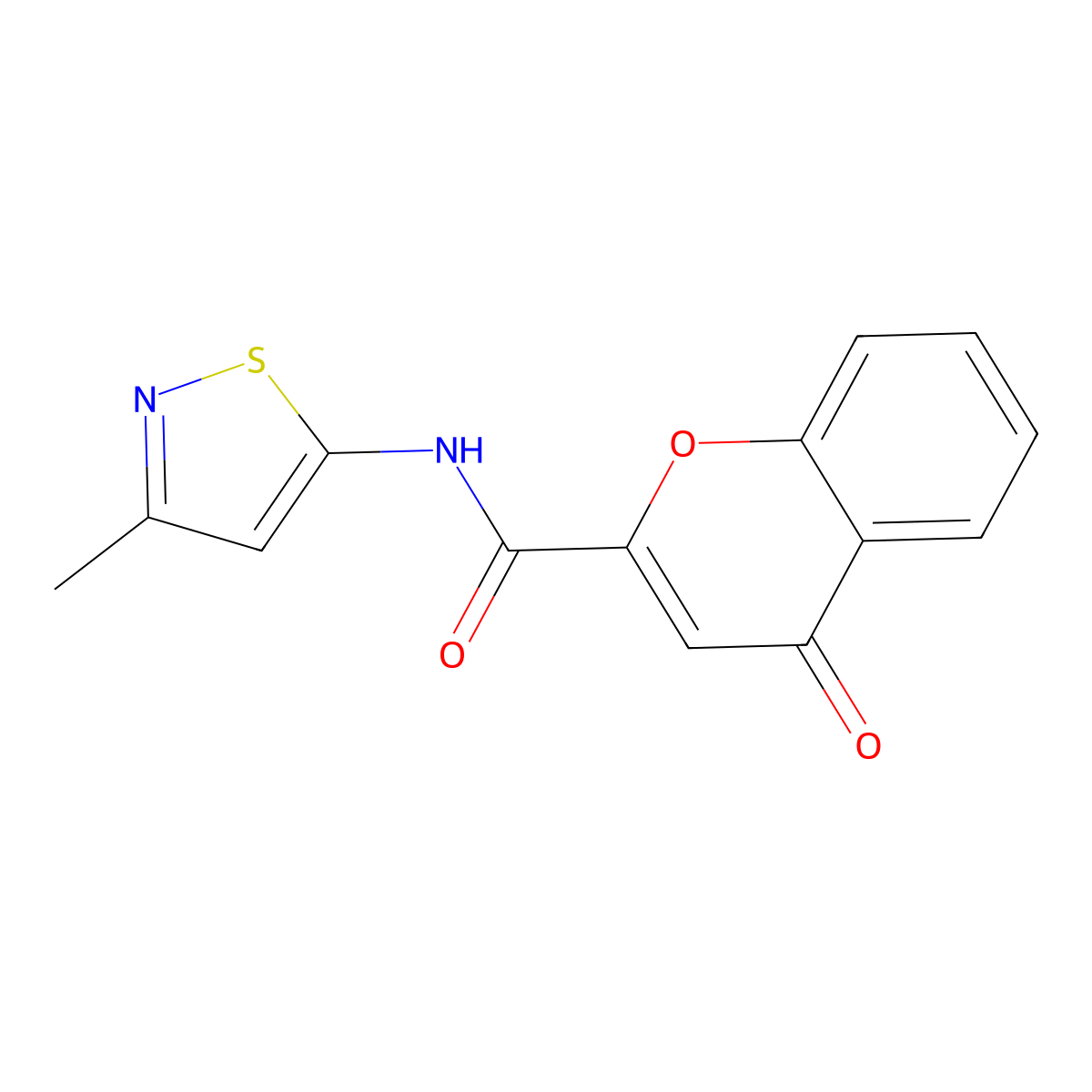 N-(3-methylisothiazol-5-yl)-4-oxo-4H-chromene-2-carboxamide molecular structure, CAS 1226441-94-6