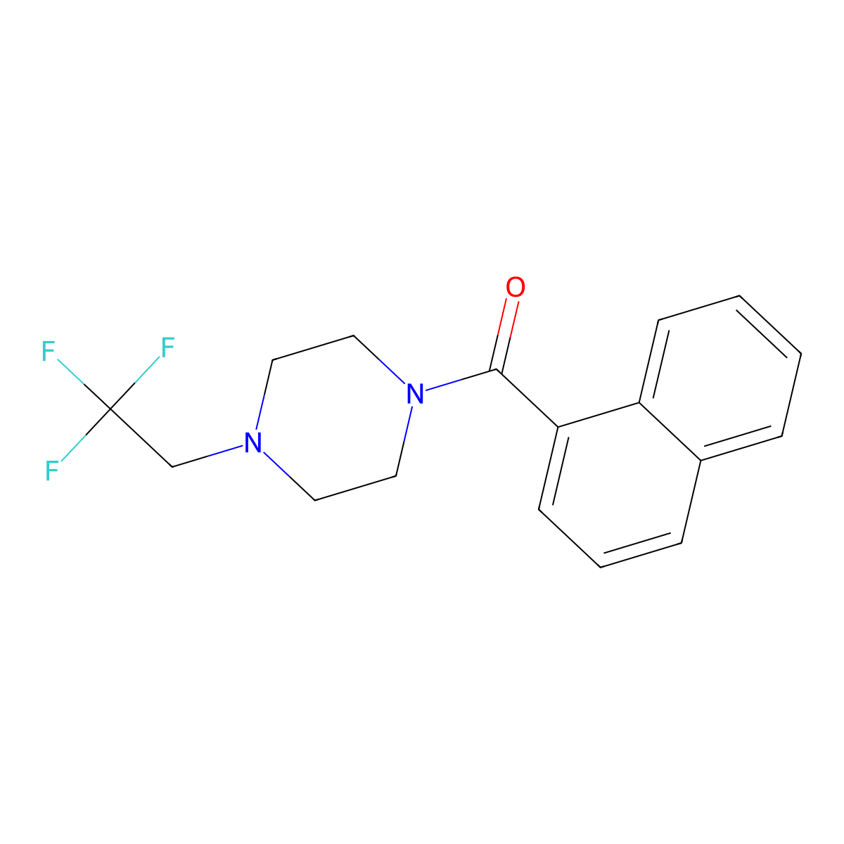 1-(Naphthalene-1-carbonyl)-4-(2,2,2-trifluoroethyl)piperazine molecular structure, CAS 1226442-11-0