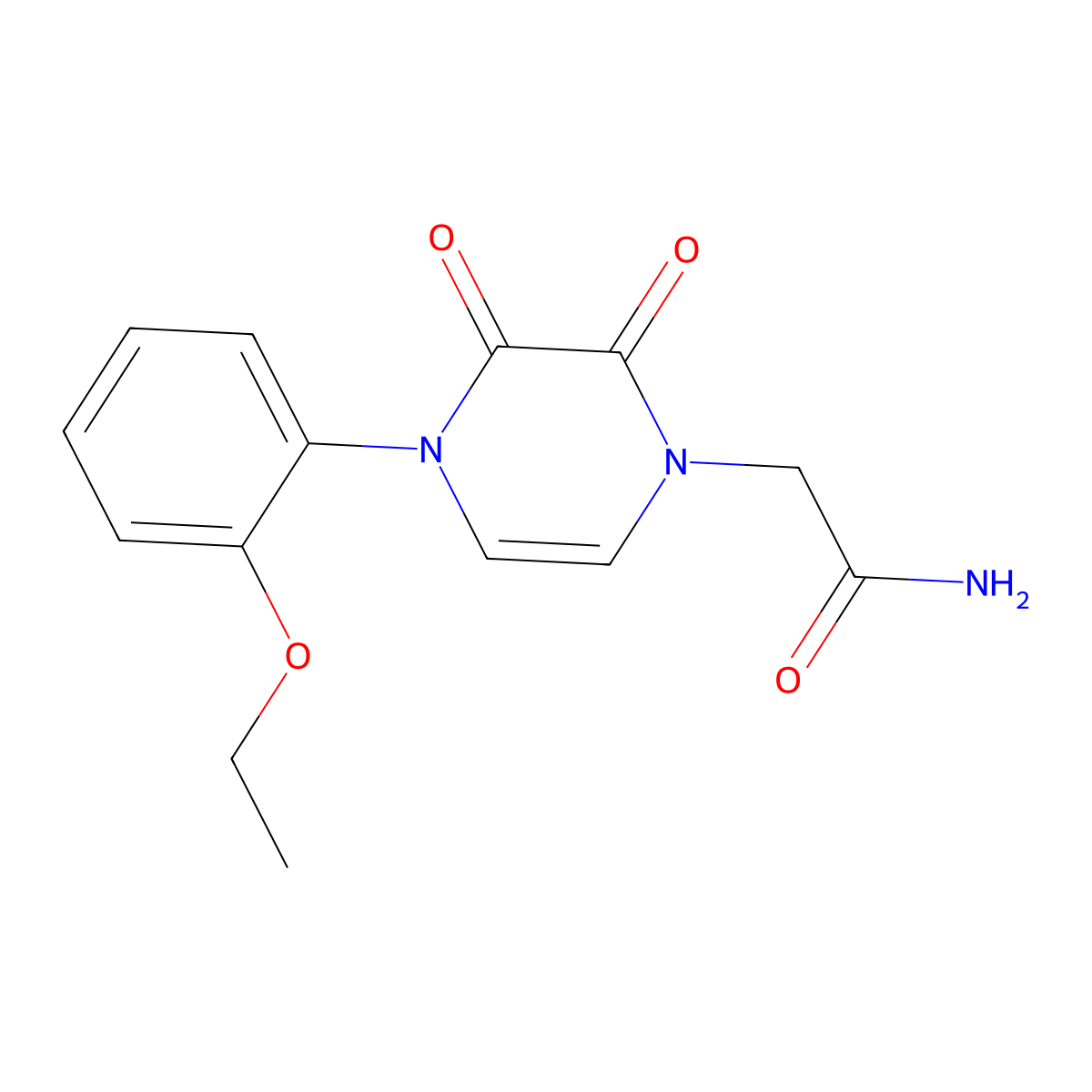 2-(4-(2-ethoxyphenyl)-2,3-dioxo-3,4-dihydropyrazin-1(2H)-yl)acetamide molecular structure, CAS 1226442-42-7