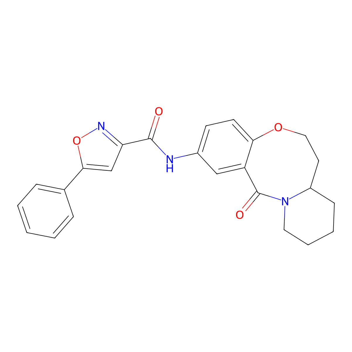 N-(13-oxo-6,7,7a,8,9,10,11,13-octahydrobenzo[b]pyrido[1,2-e][1,5]oxazocin-2-yl)-5-phenylisoxazole-3-carboxamide molecular structure, CAS 1226442-74-5