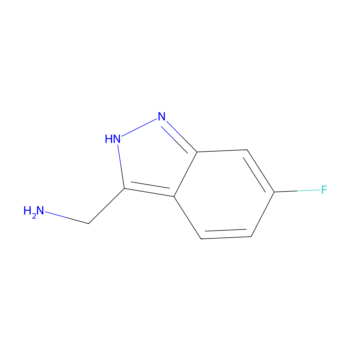 [(6-Fluoro-1H-indazol-3-yl)methyl]amine molecular structure, CAS 1226442-91-6