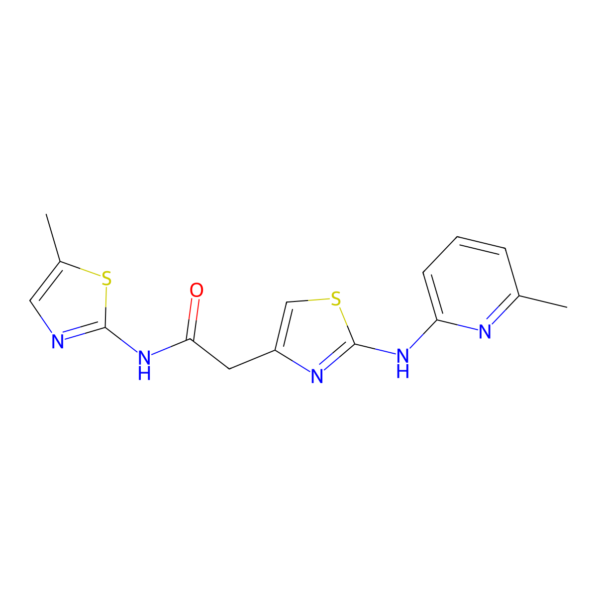 2-(2-((6-methylpyridin-2-yl)amino)thiazol-4-yl)-N-(5-methylthiazol-2-yl)acetamide molecular structure, CAS 1226443-41-9
