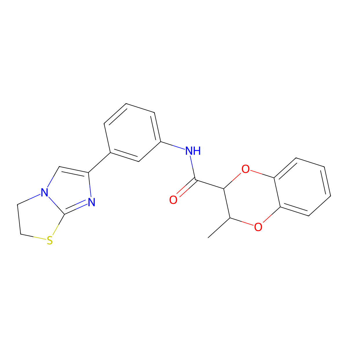 N-(3-(2,3-dihydroimidazo[2,1-b]thiazol-6-yl)phenyl)-3-methyl-2,3-dihydrobenzo[b][1,4]dioxine-2-carboxamide molecular structure, CAS 1226443-76-0