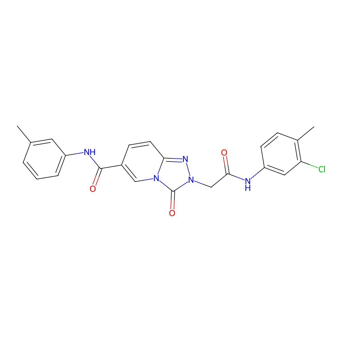 2-{[(3-chloro-4-methylphenyl)carbamoyl]methyl}-N-(3-methylphenyl)-3-oxo-2H,3H-[1,2,4]triazolo[4,3-a]pyridine-6-carboxamide molecular structure, CAS 1226443-87-3