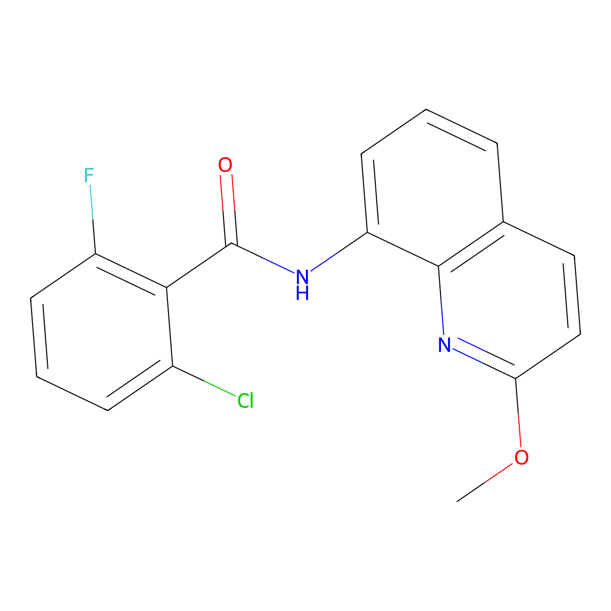 2-chloro-6-fluoro-N-(2-methoxyquinolin-8-yl)benzamide molecular structure, CAS 1226444-23-0