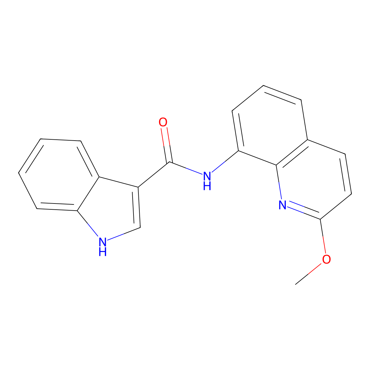 N-(2-methoxyquinolin-8-yl)-1H-indole-3-carboxamide molecular structure, CAS 1226444-29-6