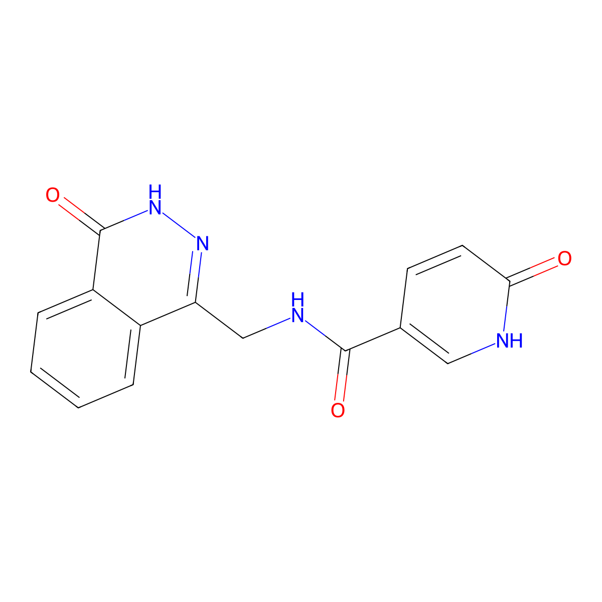 6-oxo-N-((4-oxo-3,4-dihydrophthalazin-1-yl)methyl)-1,6-dihydropyridine-3-carboxamide molecular structure, CAS 1226444-43-4