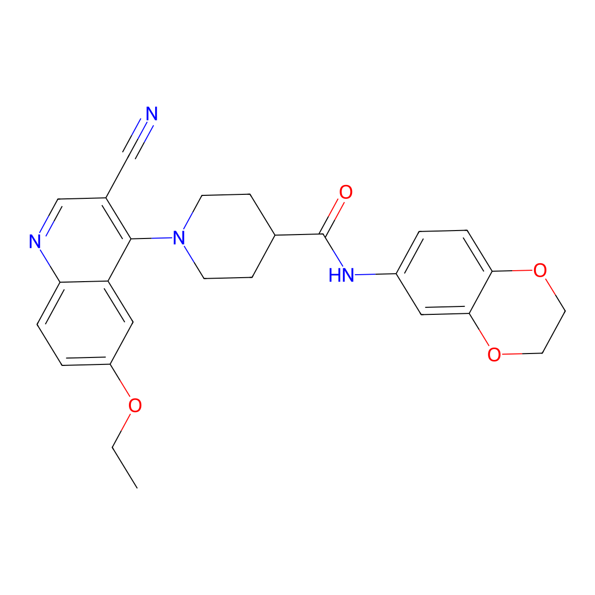 1-(3-cyano-6-ethoxyquinolin-4-yl)-N-(2,3-dihydro-1,4-benzodioxin-6-yl)piperidine-4-carboxamide molecular structure, CAS 1226444-93-4