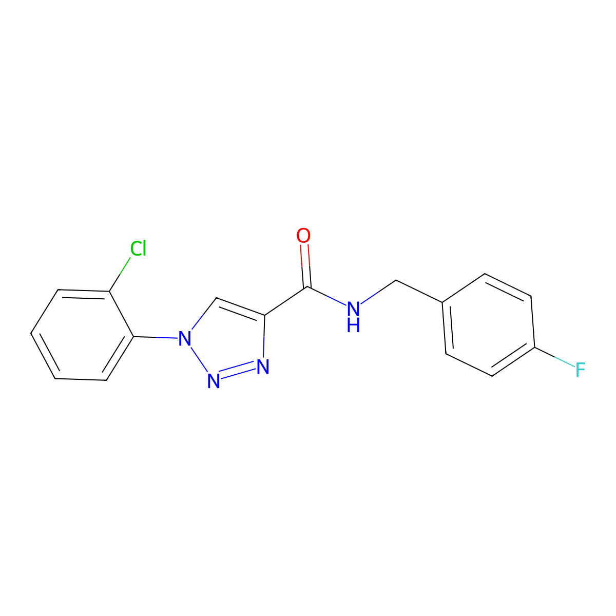 1-(2-chlorophenyl)-N-(4-fluorobenzyl)-1H-1,2,3-triazole-4-carboxamide molecular structure, CAS 1226444-97-8
