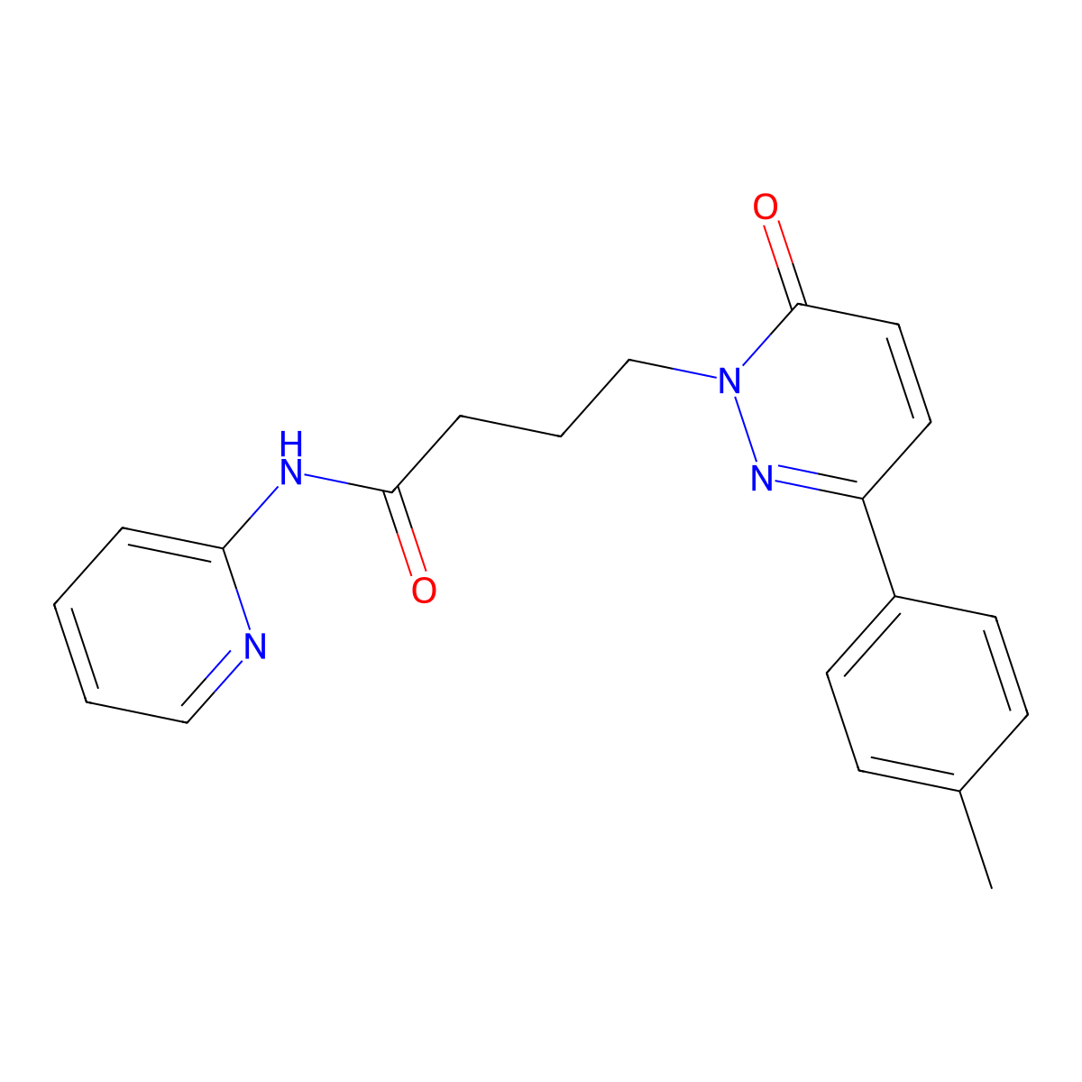 4-(6-oxo-3-(p-tolyl)pyridazin-1(6H)-yl)-N-(pyridin-2-yl)butanamide molecular structure, CAS 1226445-07-3