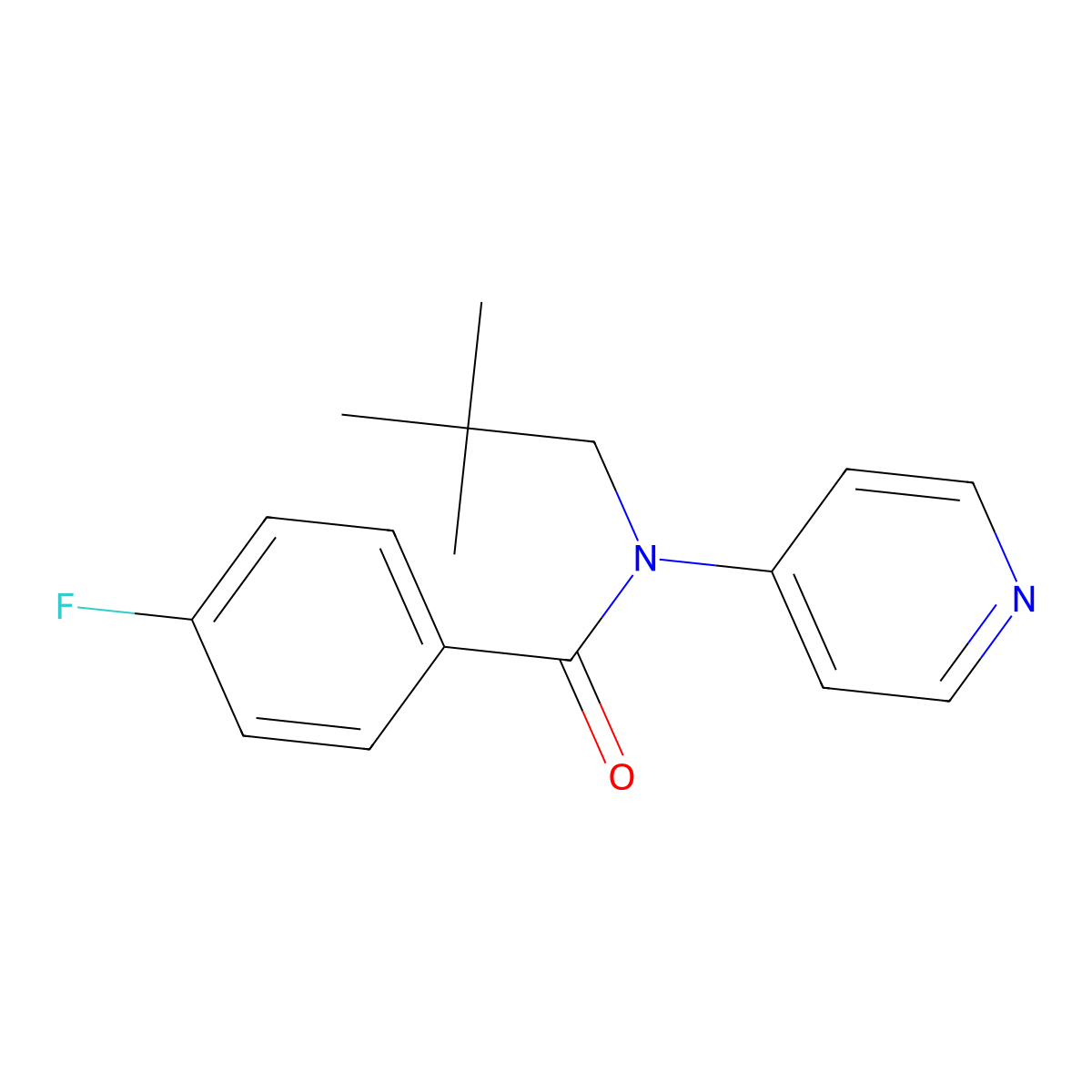 4-fluoro-N-neopentyl-N-(pyridin-4-yl)benzamide molecular structure, CAS 1226445-11-9