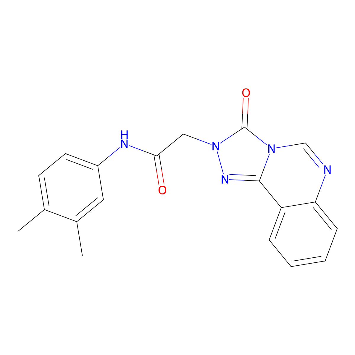 N-(3,4-dimethylphenyl)-2-{3-oxo-2H,3H-[1,2,4]triazolo[4,3-c]quinazolin-2-yl}acetamide molecular structure, CAS 1226445-28-8